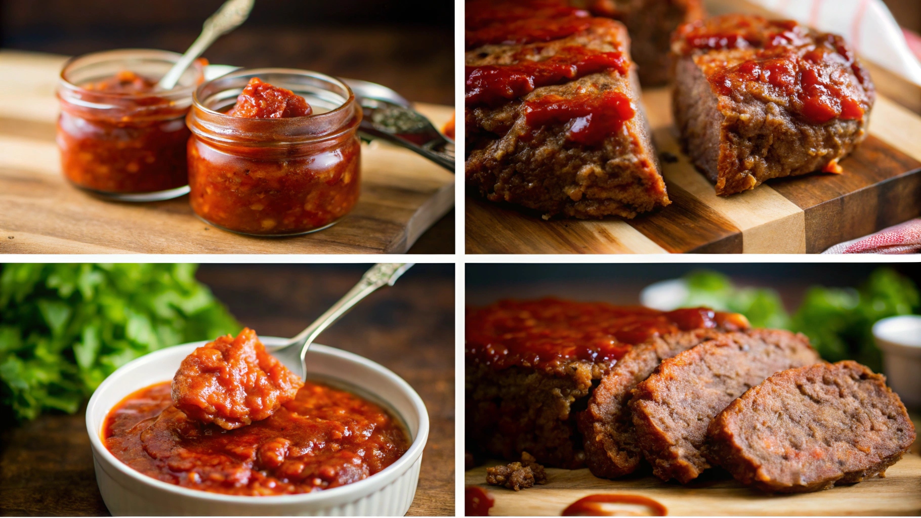 A step-by-step collage showing how to make turkey meatloaf, from mixing ingredients to baking and slicing the final dish