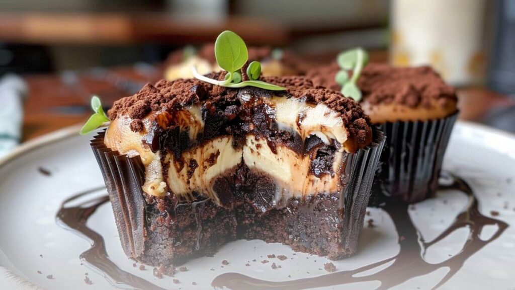 Cheesecake-Stuffed Chocolate Cupcakes