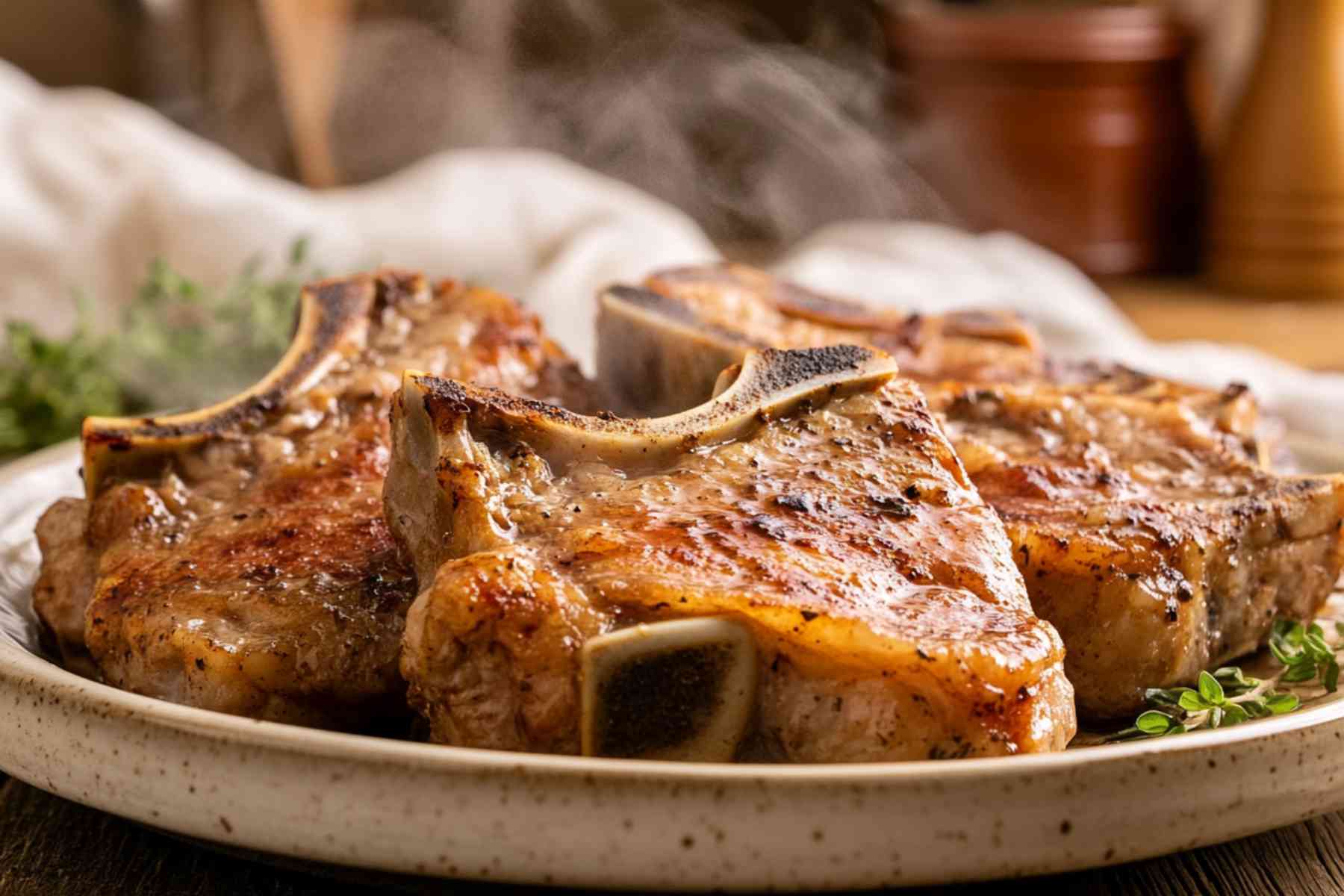 Searing pork chops in the crock pot recipe preparation