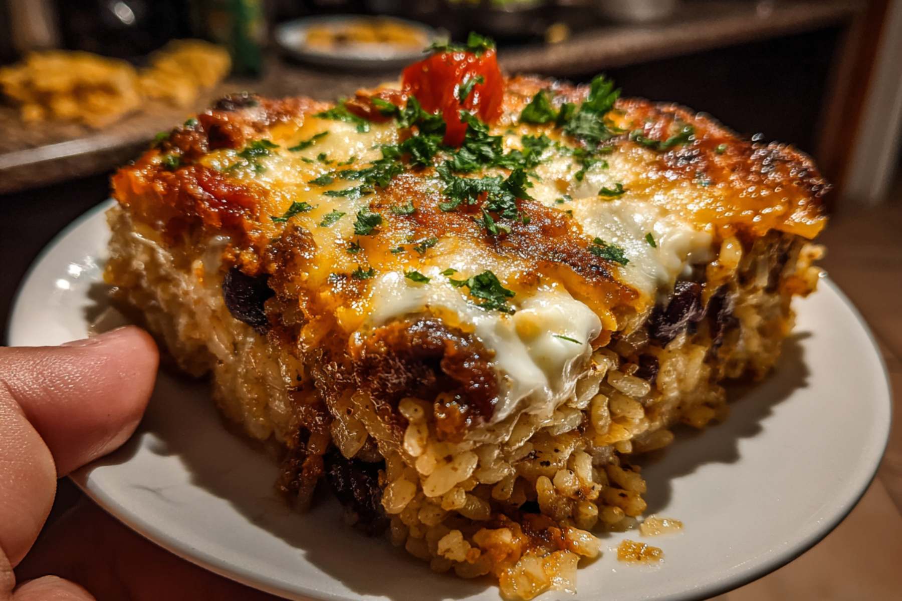 Brown Rice and Black Bean Casserole
