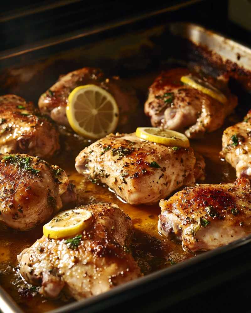 Sliced Greek Chicken showing juicy interior and browned exterior