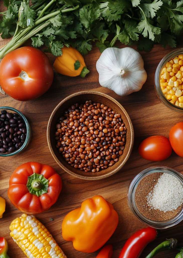Ingredients Vegetarian Mexican Lentils