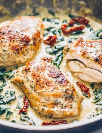 Close-Up of Mediterranean Chicken Texture