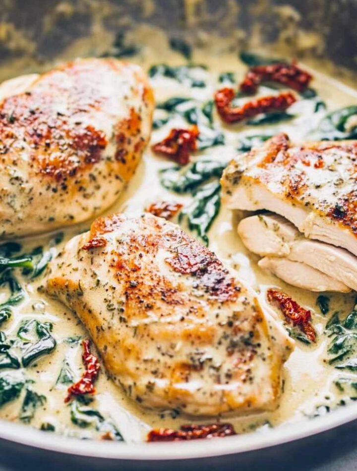 Close-Up of Mediterranean Chicken Texture