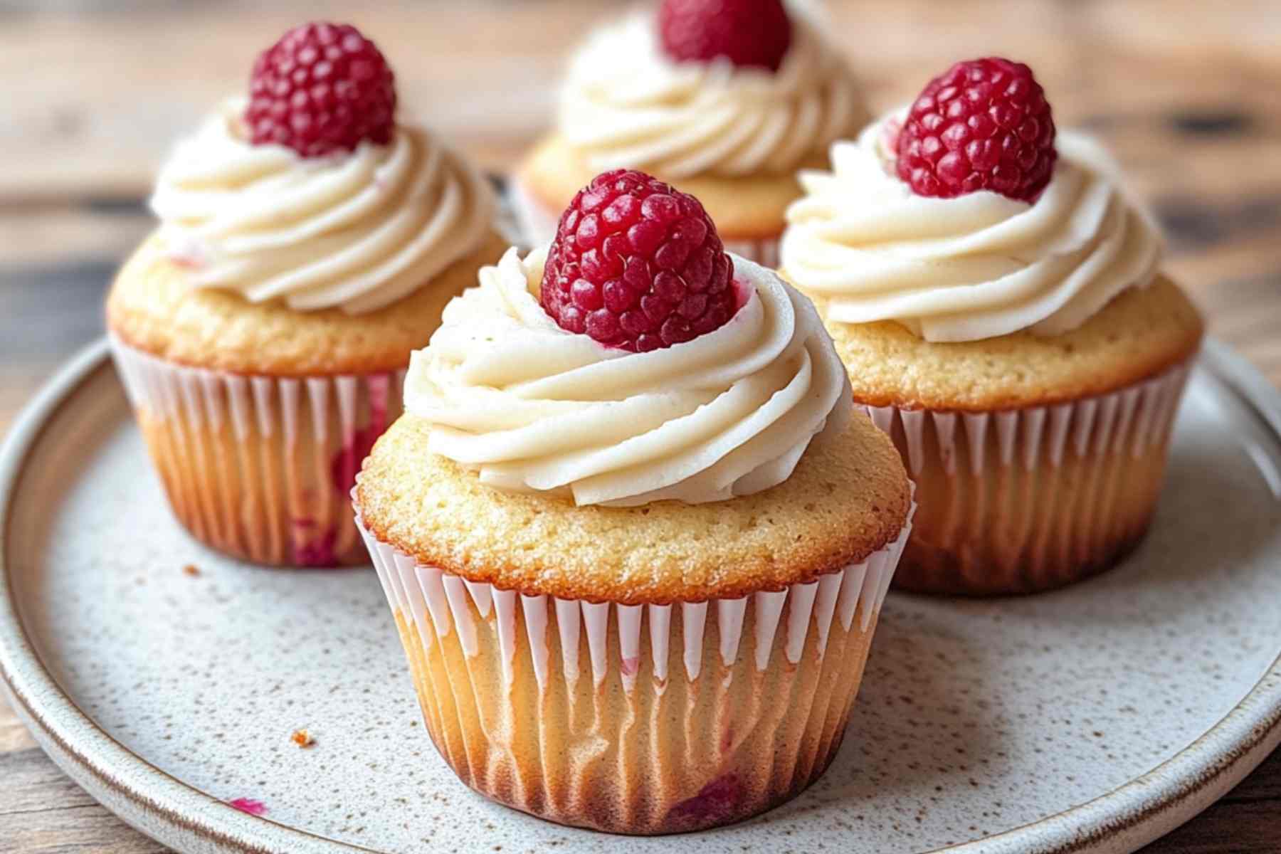 White Chocolate Raspberry Cupcakes