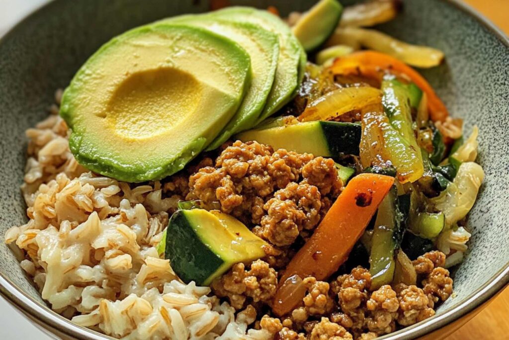 Healthy Ground Chicken Recipe in Skillet