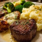 Grilled chicken and broccoli on plate for keto dinner recipes