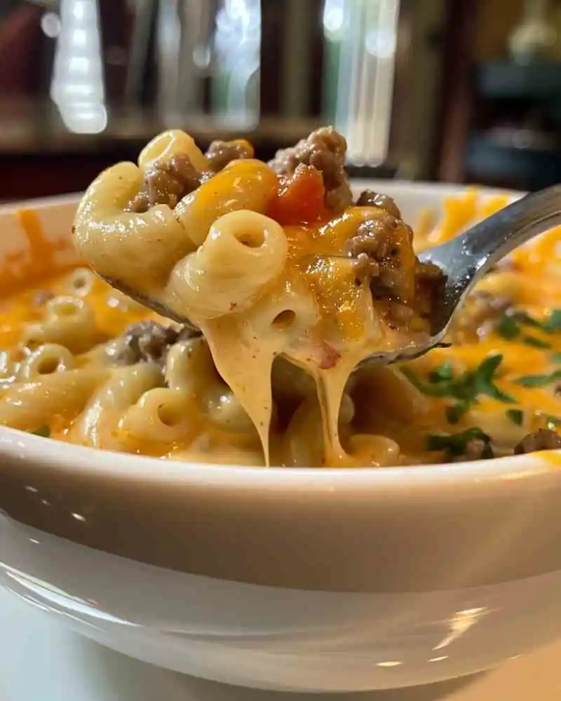 Cozy Cheeseburger Macaroni Soup (2)