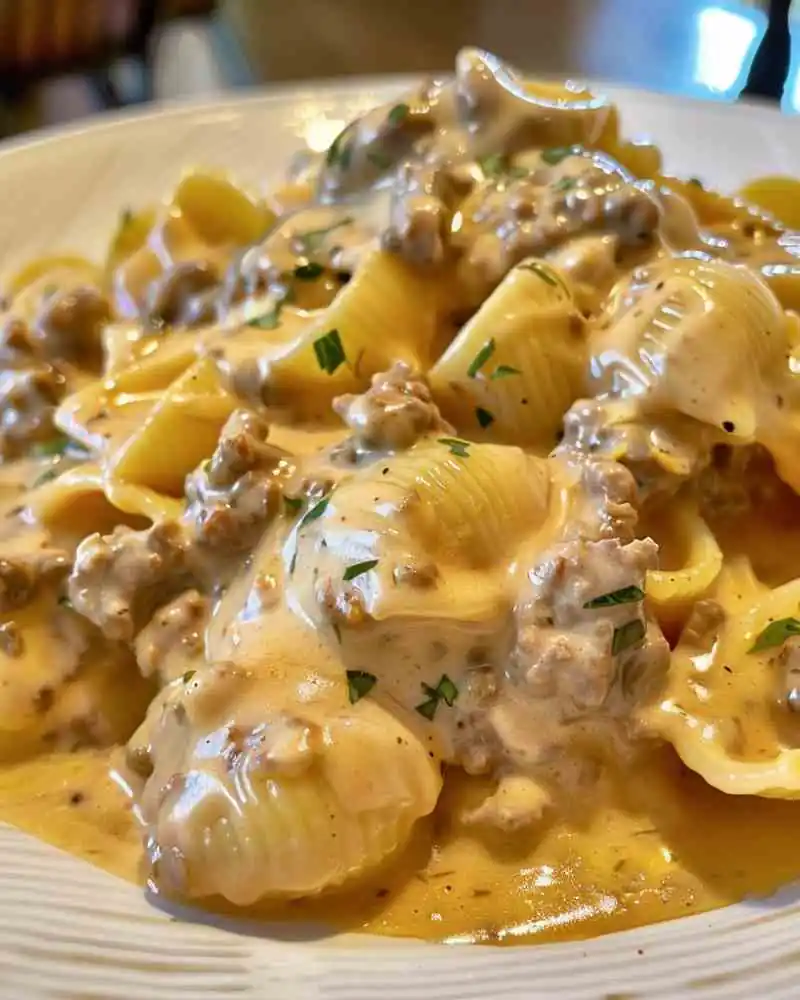 Creamy Beef and Shells (1)