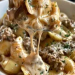 Creamy Beef and Shells