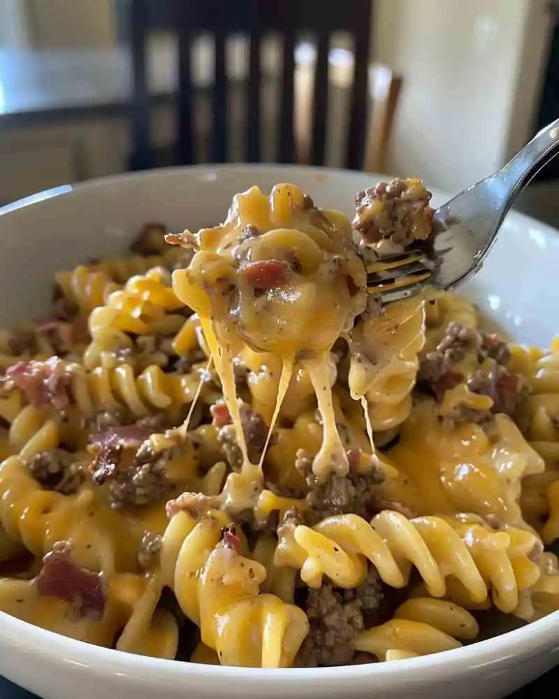 Loaded Bacon Cheeseburger Pasta (2)