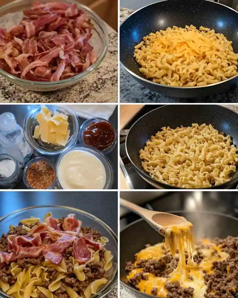 Loaded Bacon Cheeseburger Pasta (3)