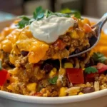 Slow Cooker Taco Casserole
