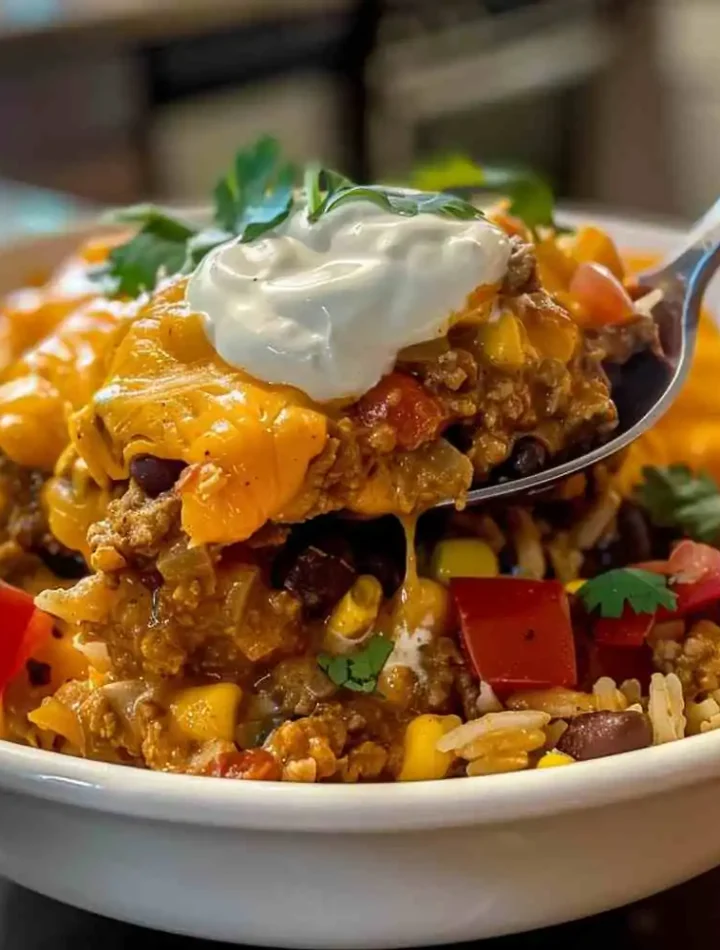 Slow Cooker Taco Casserole