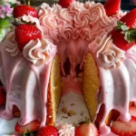 Strawberry Bundt Cake with Box Cake Mix