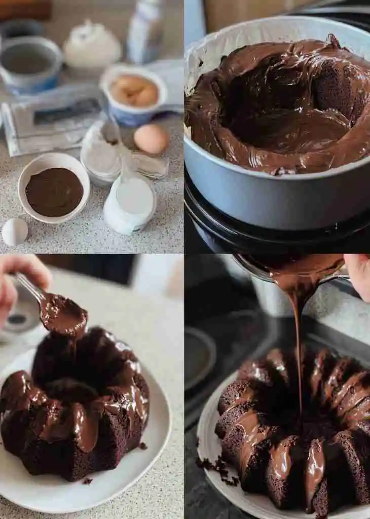 chocolate bundt cake with cake mix boxes