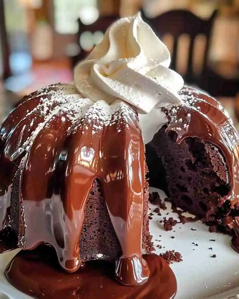 chocolate bundt cake with cake mix boxes