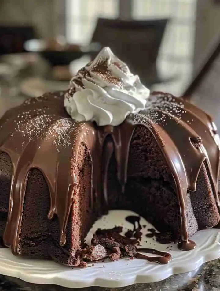 chocolate bundt cake with cake mix boxes
