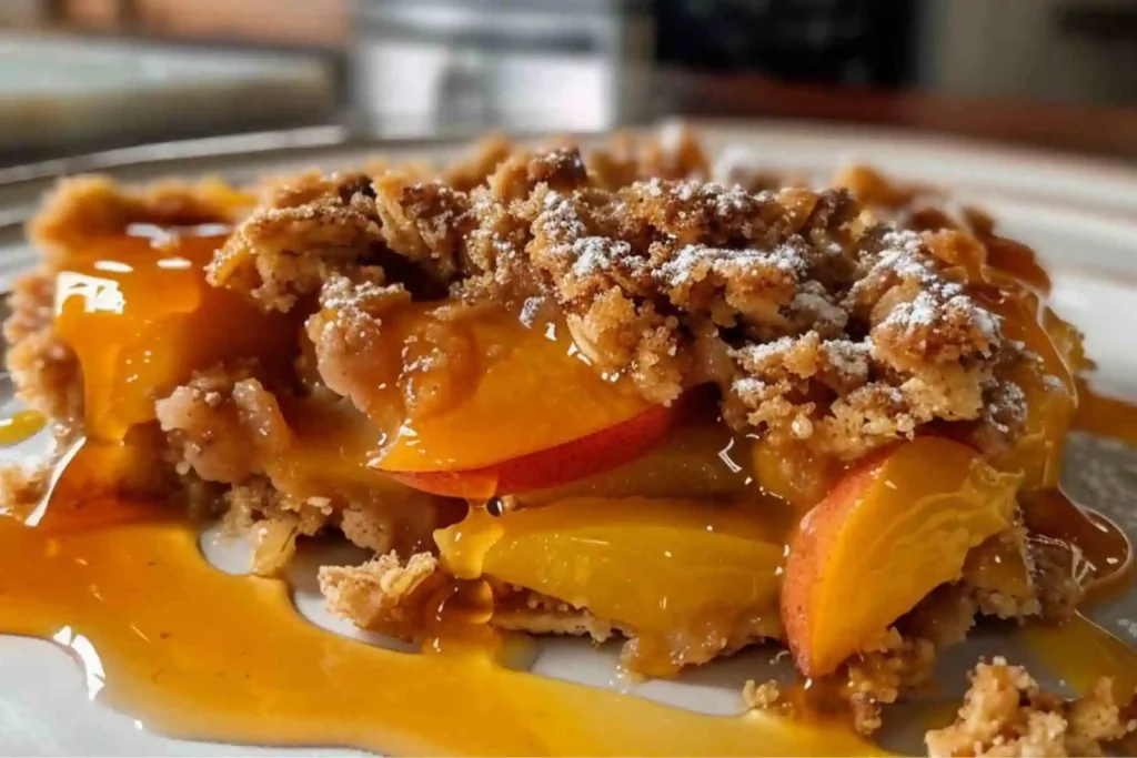 peach crisp with canned peaches (4)