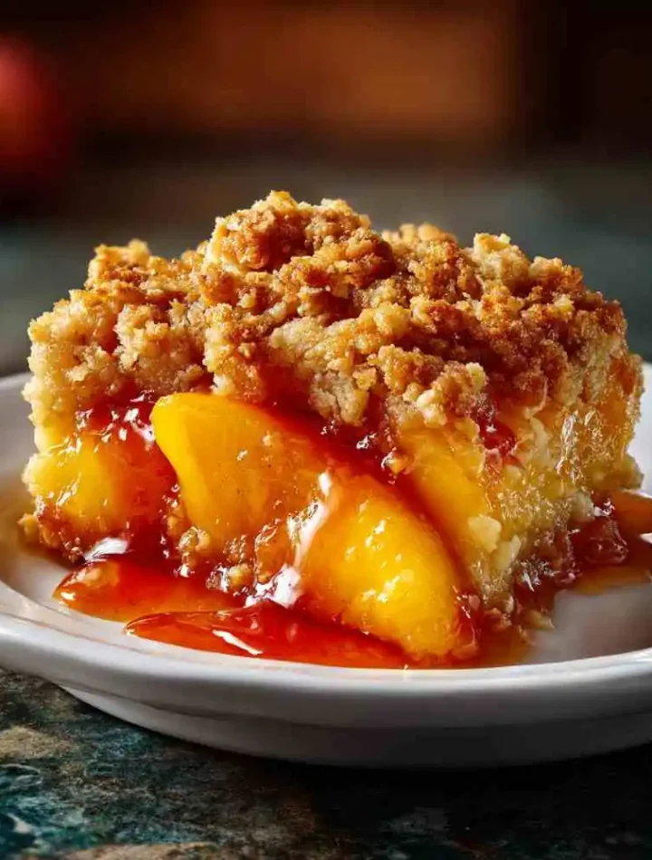 peach crisp with canned peaches
