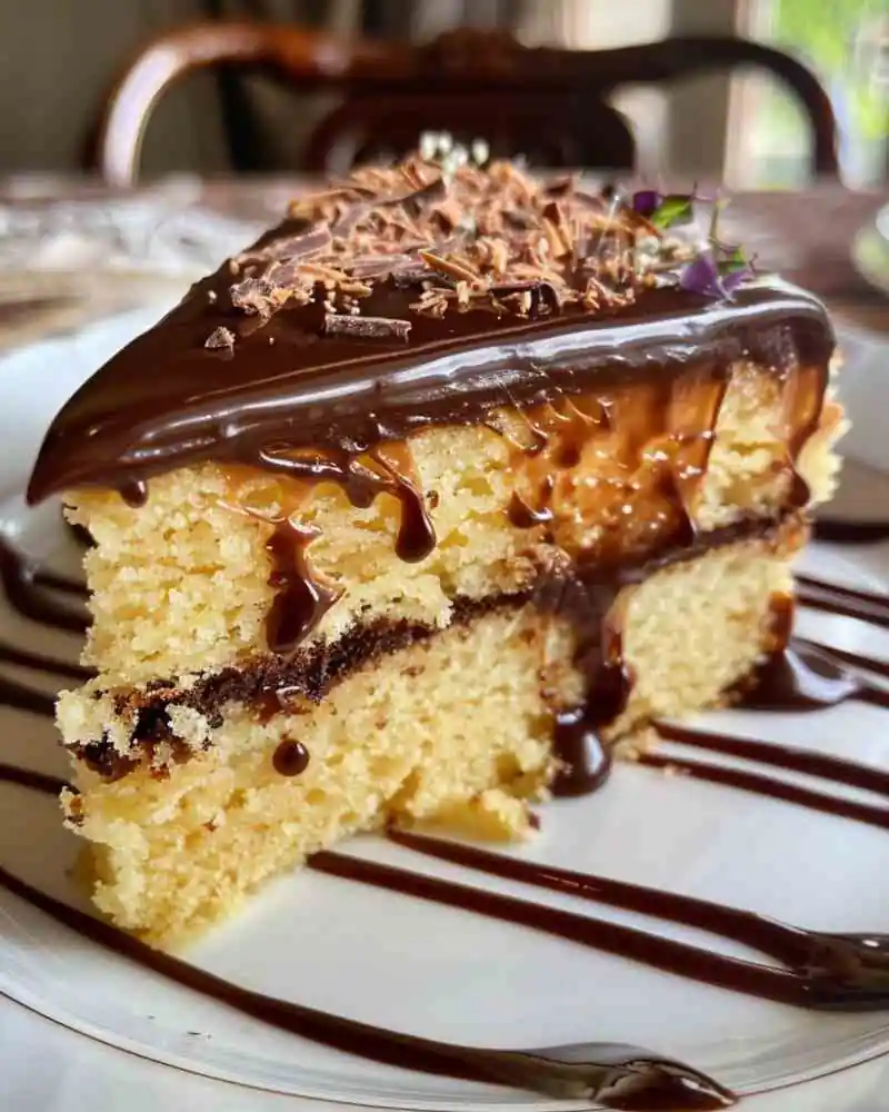 yellow cake with chocolate frosting (3)