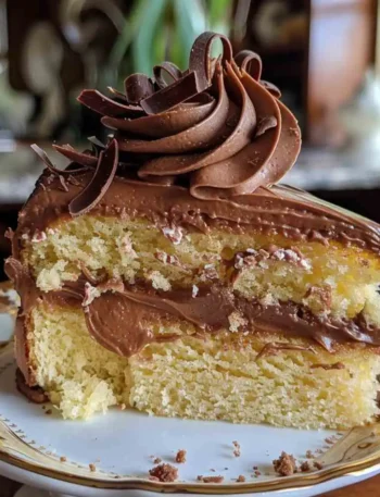 Yellow Cake with Chocolate Frosting